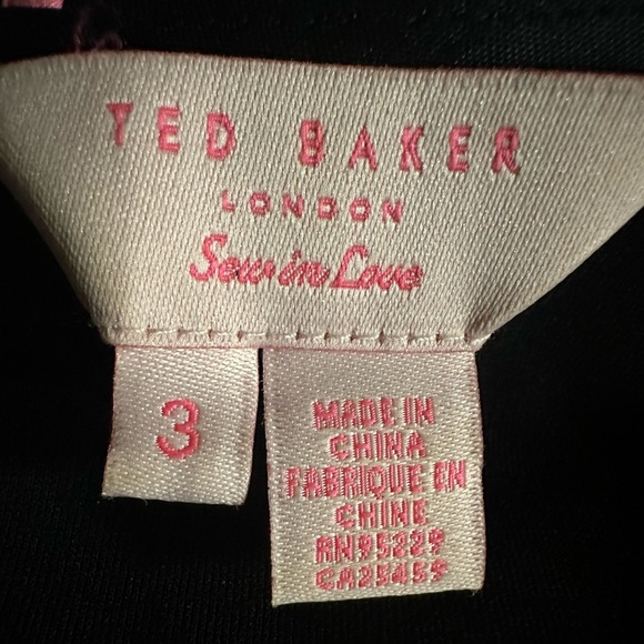 Ted Baker Women's Black Betriss One Side Draped Dress Size 3 - Picture 12 of 15